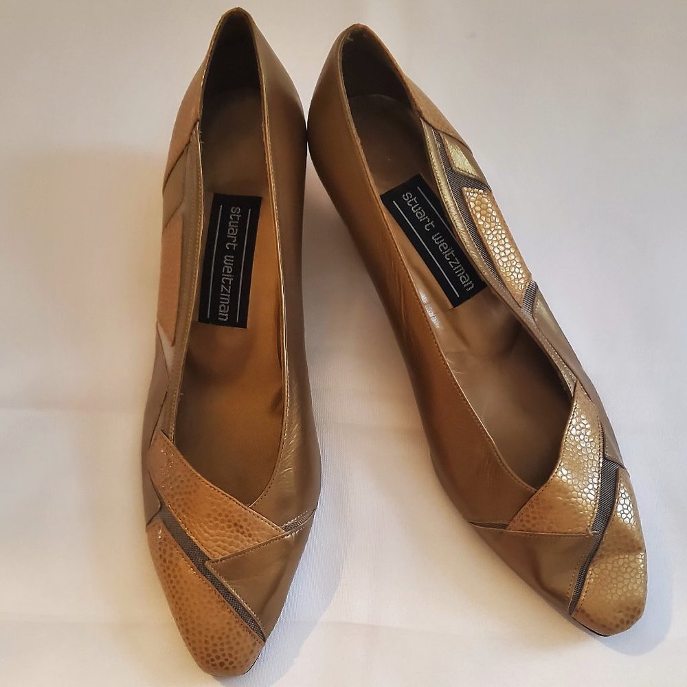 Stuart Weitzman Gold With Several Gold Details An… - image 1